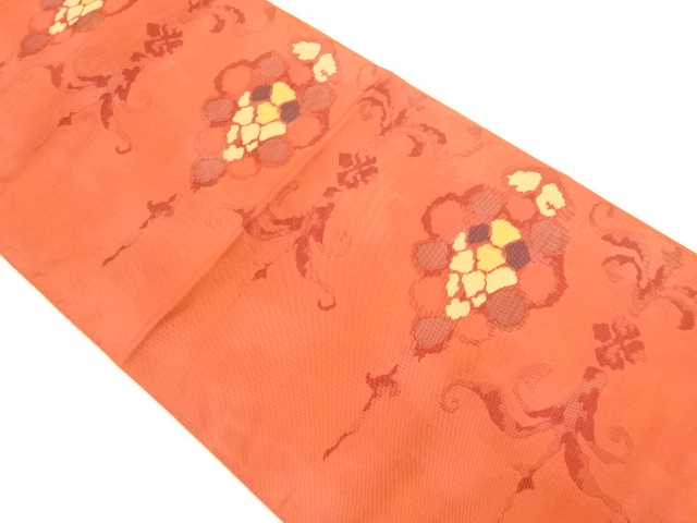 JAPANESE KIMONO / ANTIQUE NAGOYA OBI / SILK / WOVEN SARASA